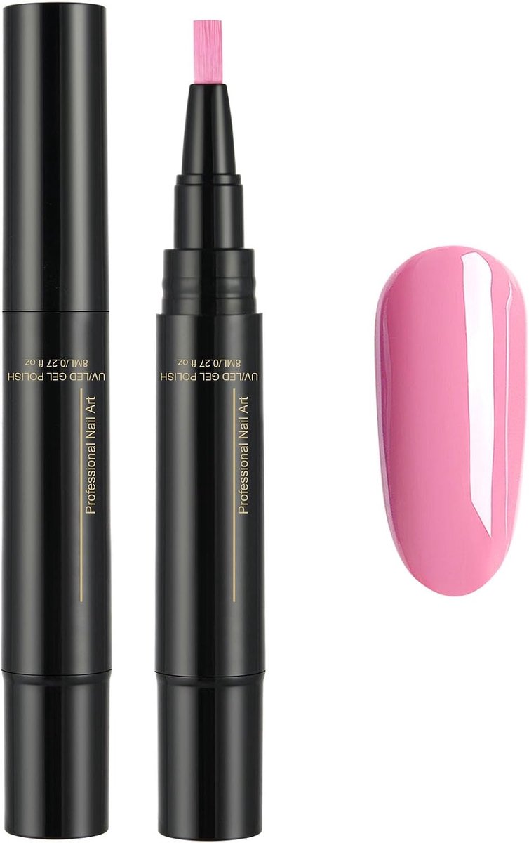 1 stuks nagellakstift, nagellakstift sneldrogend, 5 ml nagellakstiften voor nagels, gel nagellak, langhoudend, nail art marker, lakaccessoires (Fuchsia)