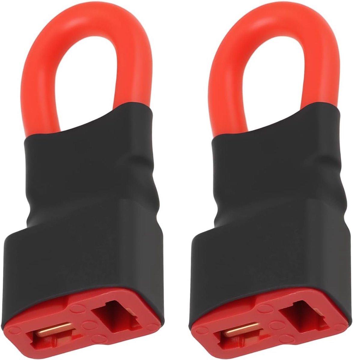 2 stuks T vrouwelijke kortsluiting jumper plug connector, lus batterij jumper voor RC auto's, vliegtuigen, drones LiPo Packs, compatibel met Deans T Plug