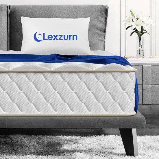 Lexzurn Matras 80x200 cm - 22cm - Pocketvering Matras - 7-Zones - Orthopedisch - Afritsbaar en wasbaar hoeslaken - Anti-Allergie - Traagschuim - Gemiddelde Stevigheid