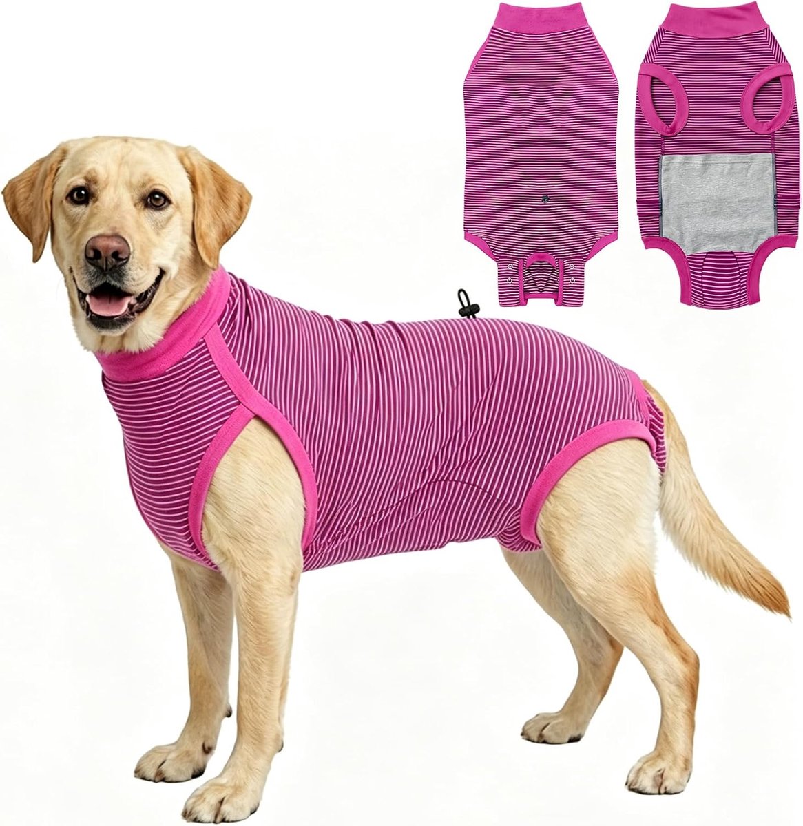 Body voor honden, na een operatie, met verstelbaar trekkoord op de rug