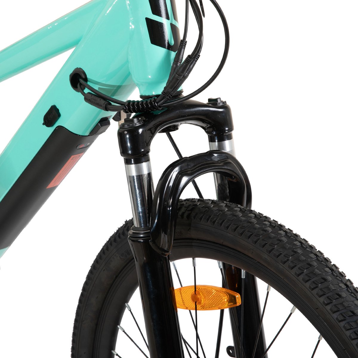 JOYSTAR 24 Inch Elektrische Kinder Mountainbike - 250W E-Bike voor Kinderen (7+ Jaar) - 25 km Actieradius - Met Verwijderbare Accu & Schijfremmen – Spaakwiel - Groente thumbnail 3