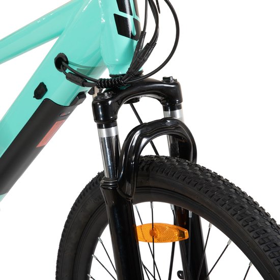 JOYSTAR 24 Inch Elektrische Kinder Mountainbike - 250W E-Bike voor Kinderen (7+ Jaar) - 25 km Actieradius - Met Verwijderbare Accu & Schijfremmen - Spaakwiel - Groente — afbeelding 3