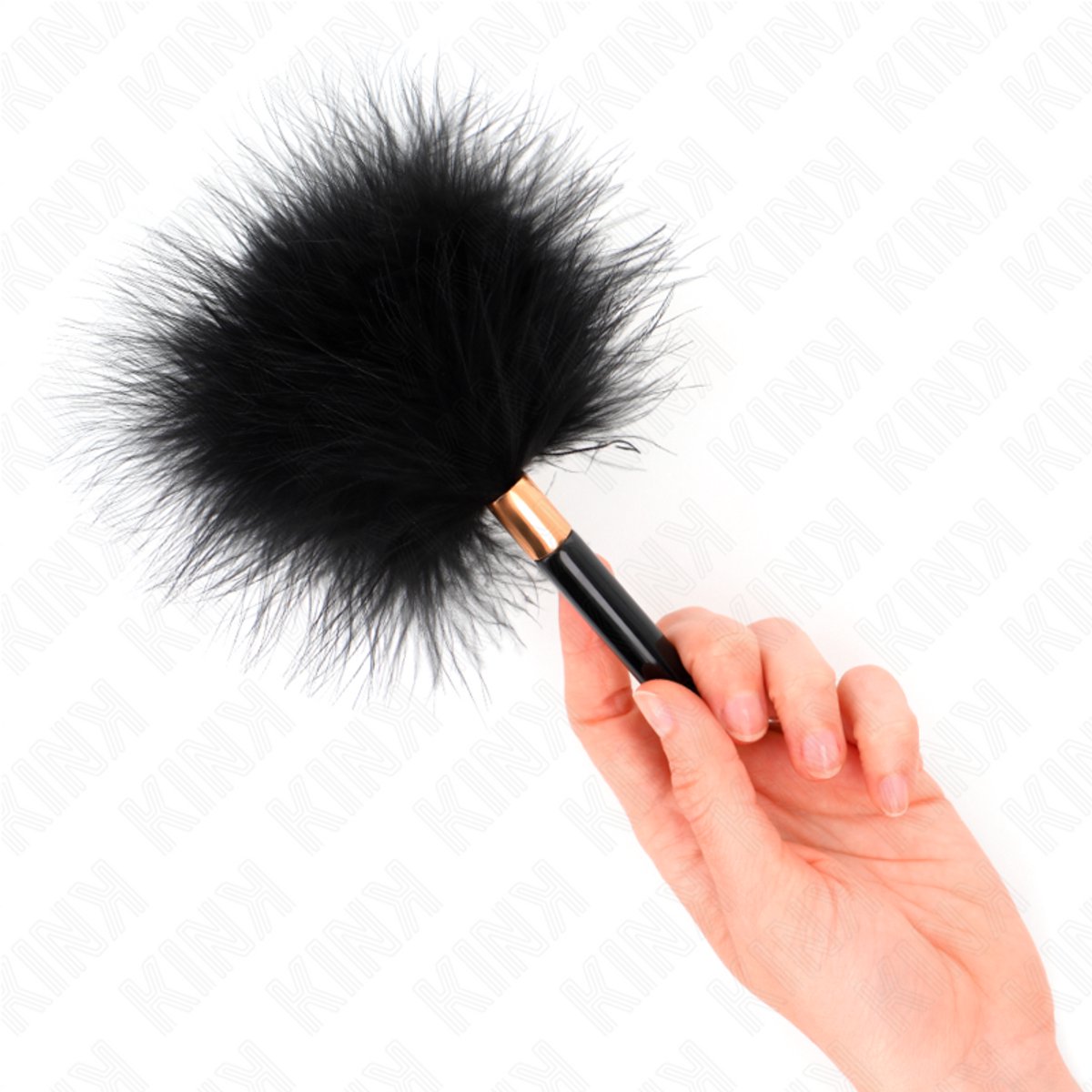 Black Gold Metal Tickle Feathers