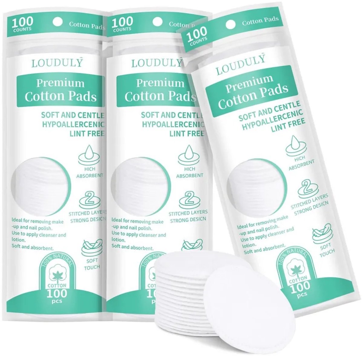 Wattenschijfjes 300 Stuks – Ronde Ultrazachte Katoenen Pads – Casalora