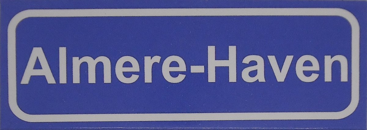Souv© - koelkast magneet - plaatsnaam bord - kombord - souvenir - koelkastmagneetje - relatiegeschenk Almere-Haven