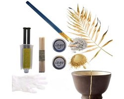 Kintsugi repair kit - Goudlijm - Zilverlijm - Keramiek - Porselein - Hobby - Vaatwasserbestendig