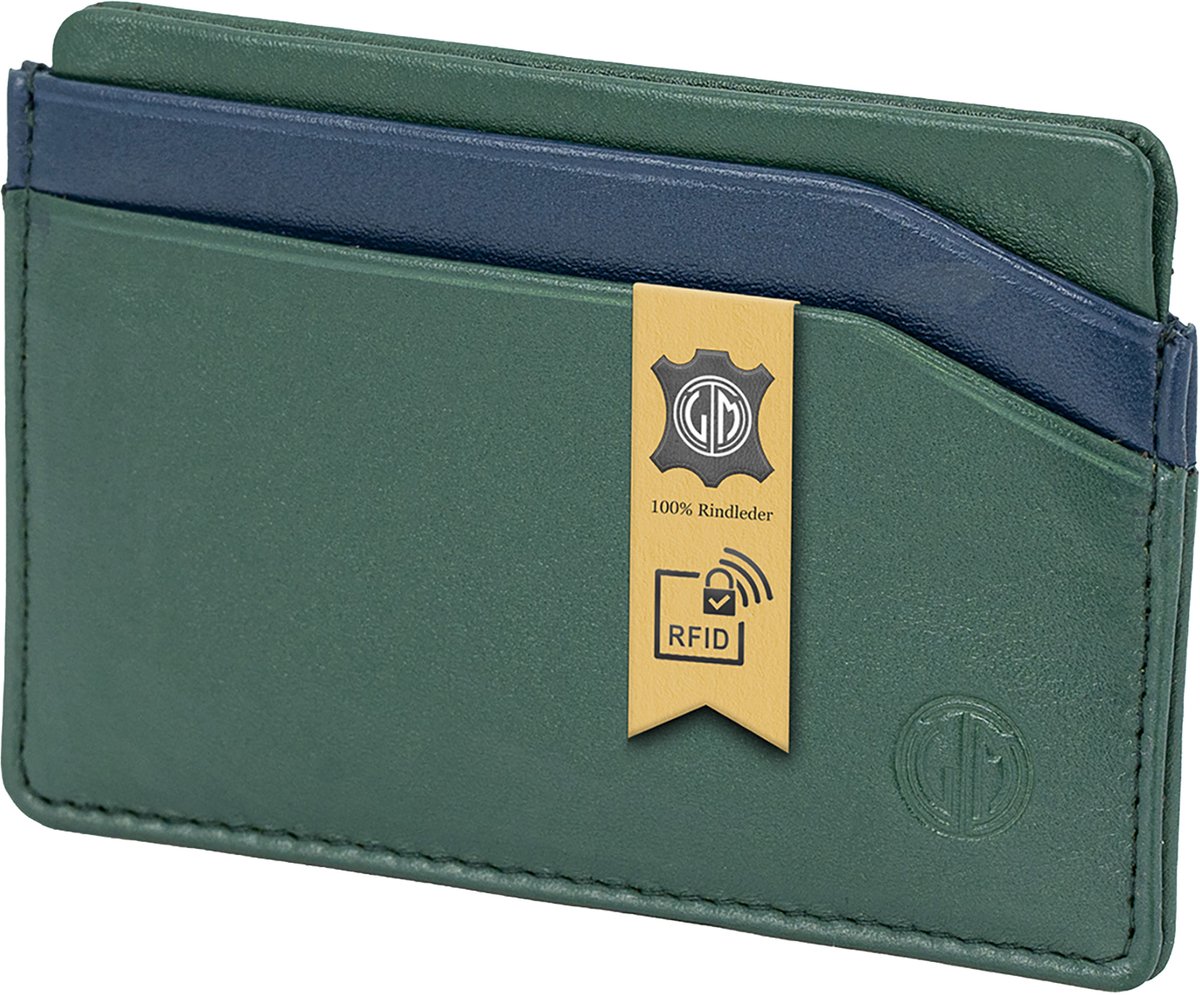 LINDENMANN heren kaarthouder RFID - groen-blauw