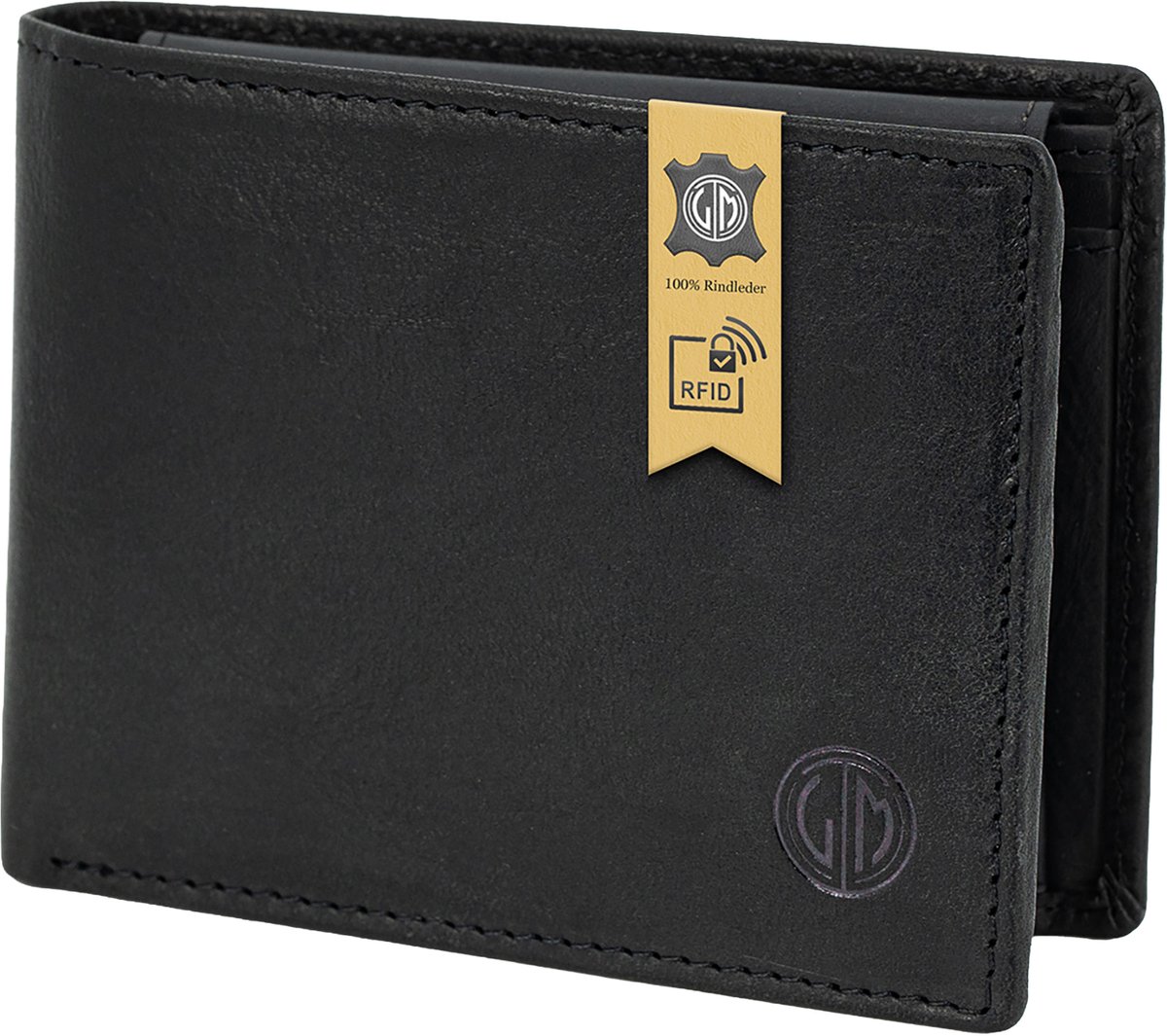 LINDENMANN heren portemonnee RFID - zwart