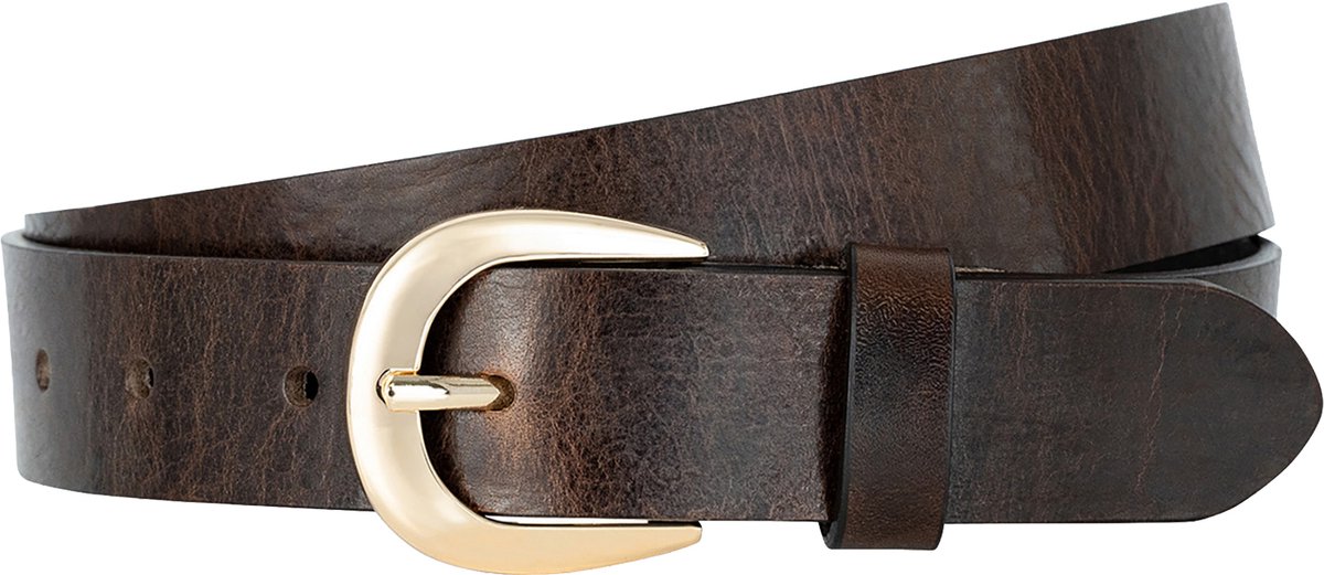 LINDENMANN dames leren riem - bruin