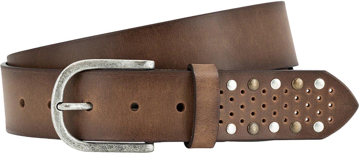 LINDENMANN dames leren riem - bruin