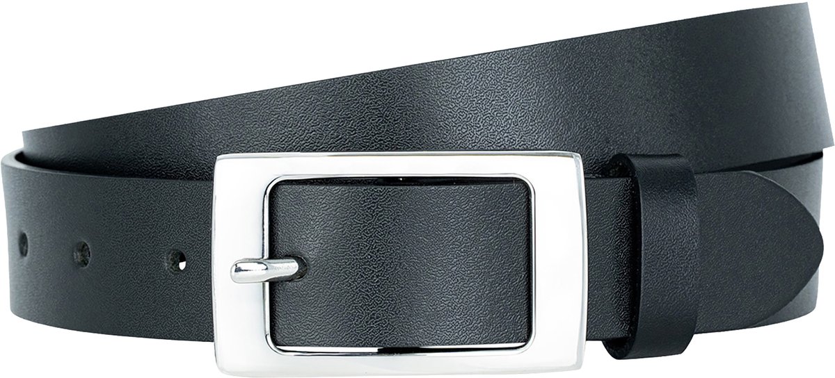 LINDENMANN dames leren riem - zwart
