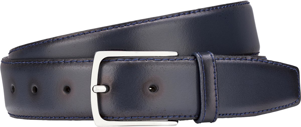 LINDENMANN leren heren riem - marine