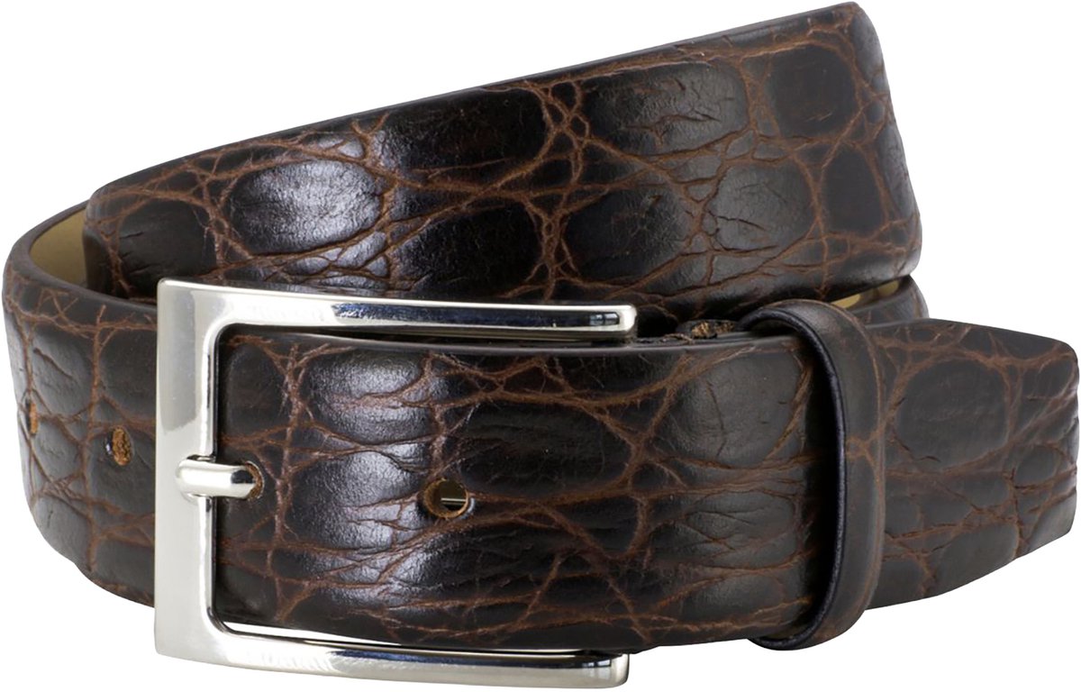 LINDENMANN leren heren riem - bruin