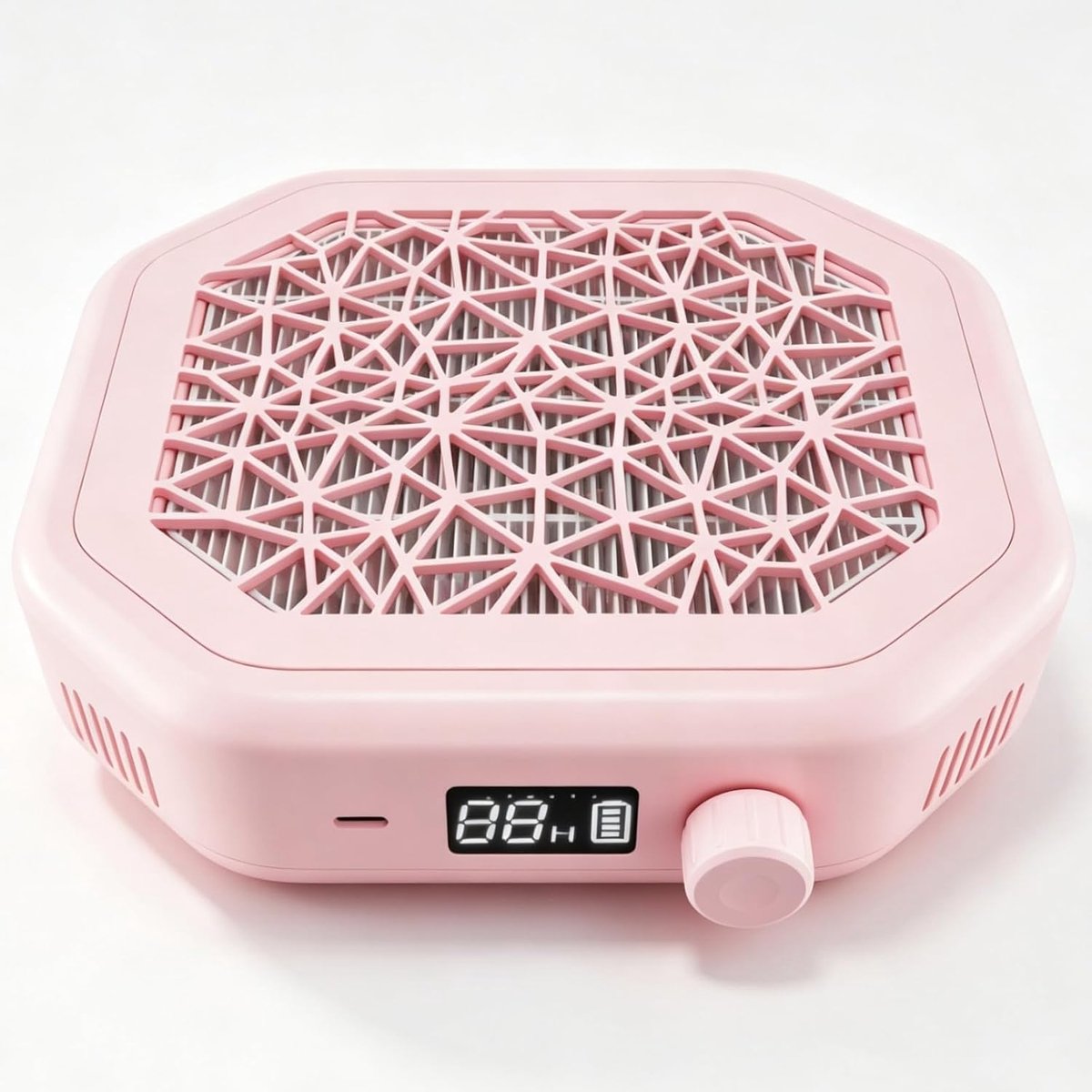 Draadloze nagelstofzuiger, 4200 tpm, geschikt voor thuisgebruik en in de nagelsalon (roze) - duurzame ABS-behuizing, oplaadbare 4000mAh-batterij, intelligent LED-display, snelheidsregelaar met 1-10 standen, lichtgewicht en draagbaar.