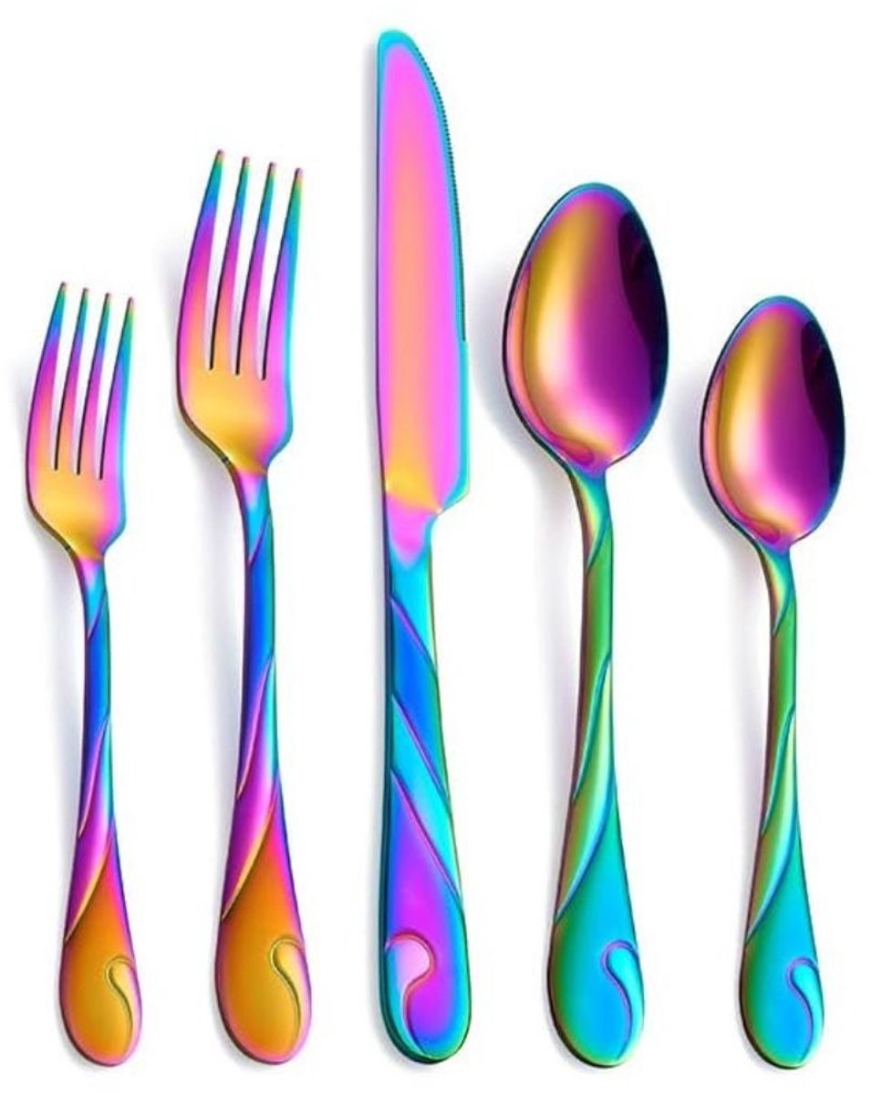 Zolvano® Bestekset 8 Persoons - Servies - Serviesset-Regenboog