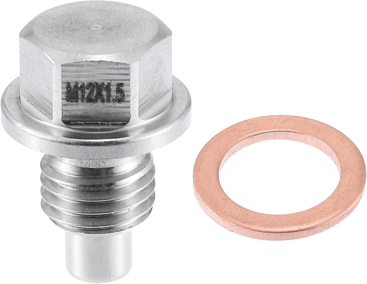 Voertuig Motor Magnetische Olie Afvoerplug M12x1.5 Met Koperen Pakking