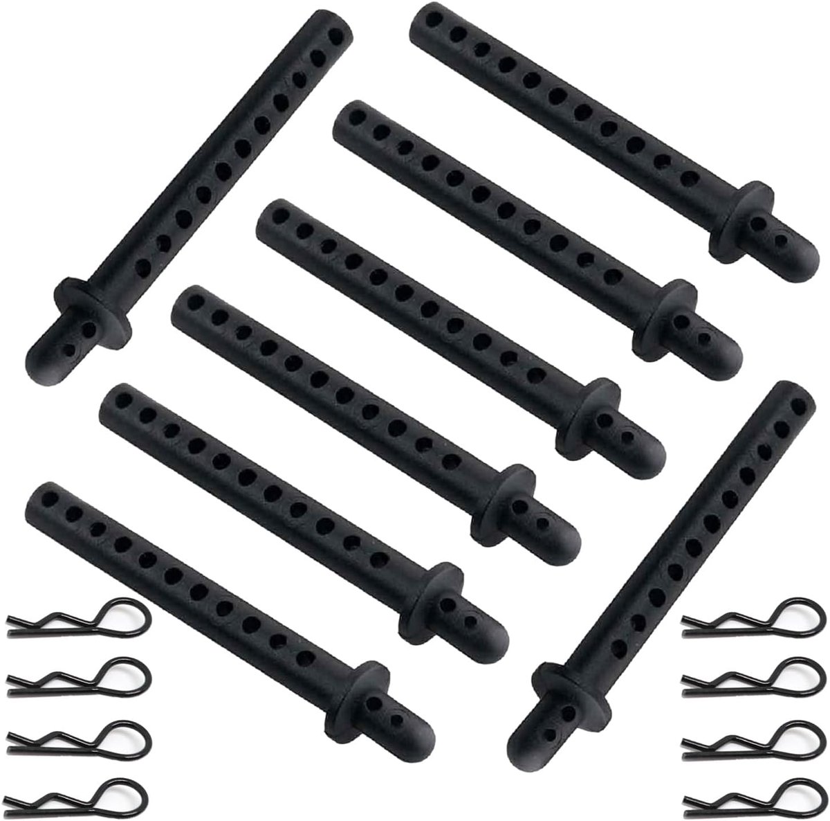 8-Pack 68mm RC Auto Body Shell Post Plastic Houders met Clips Compatibel met 1/10 4WD Op afstand bestuurbare Auto Off-Road Buggy Truck