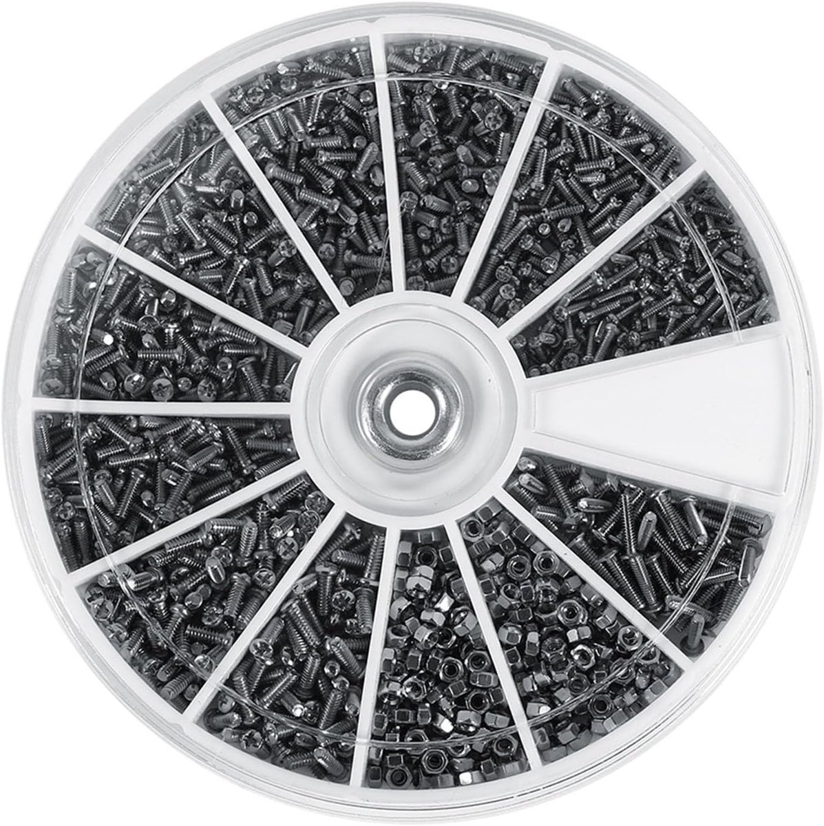 Zelftappende Schroevenset, M1-M1.6, 600 Stuks, Assortiment met Kleine Schroeven en Moeren