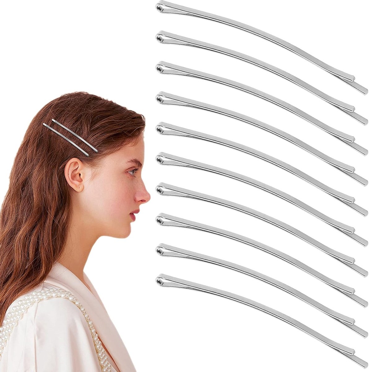 50 Zilveren Jumbo Bobby Pins Metalen Haar Clips Haarspeld Bobby-pins Haarspelden Haaraccessoires voor Vrouwen Dikke Lange Updo Haar Stijl