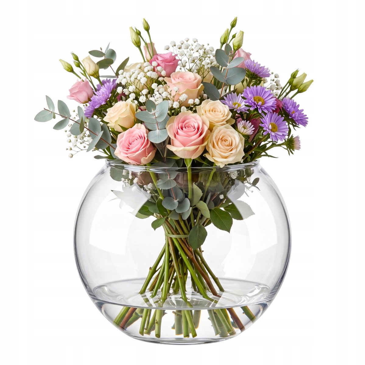 Glazen Vaas Olivia - Decoratieve Bolvormige Vaas voor Bloemen