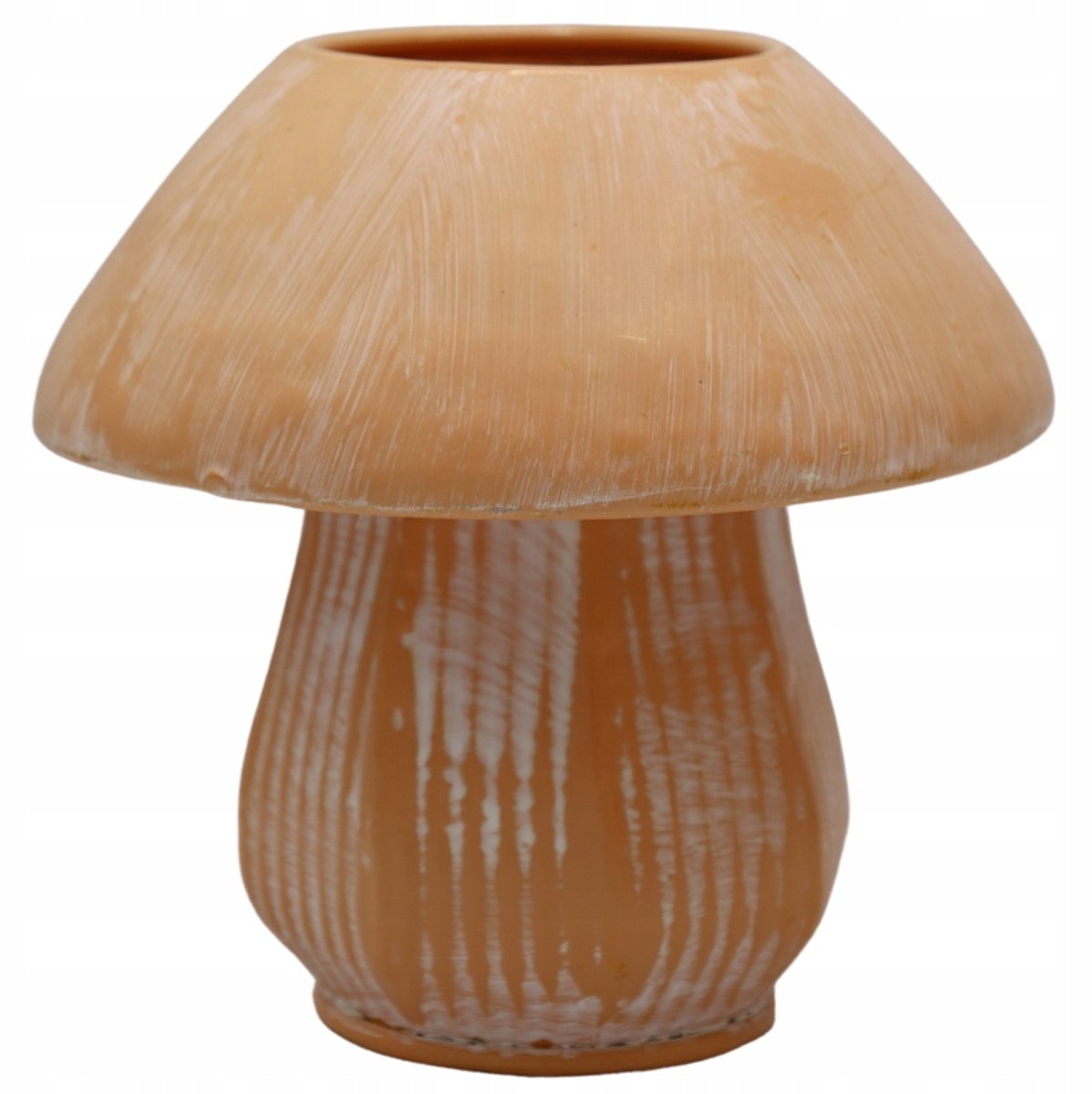 Decoratieve Metalen Vaas - Paddestoel - Oranje - 14cm
