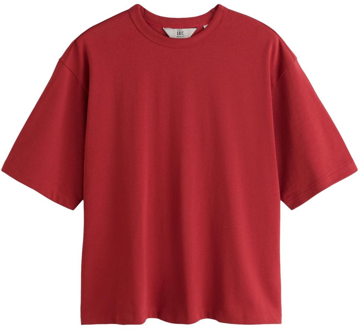 Next - Heren - Zwaar boxy EDIT T-shirt - Rood