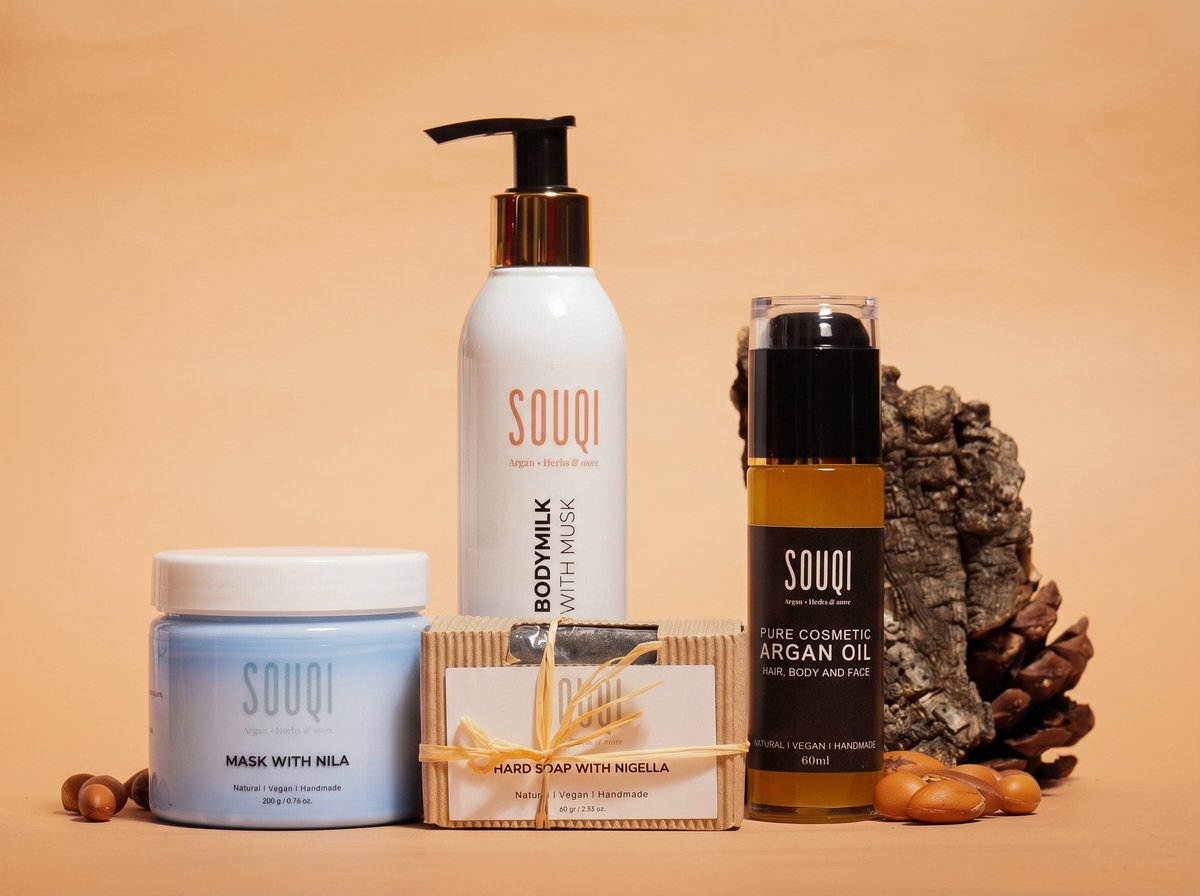 Souqi Latifa Giftset - Luxe Verzorgingsset met Arganolie en Nila