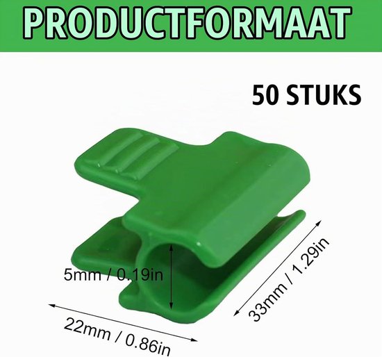 50 Stuks Kassen Klemmen voor Tuin Hoops, Ondersteuning voor Planten, Kassen en Frame Beschutting — afbeelding 5
