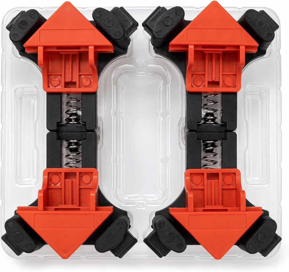 Hoekklem houtbewerking - Rood-oranje - 8 x 8,5 x 3 cm - ABS Kunststof - Voor Fotolijsten en Houtbewerking