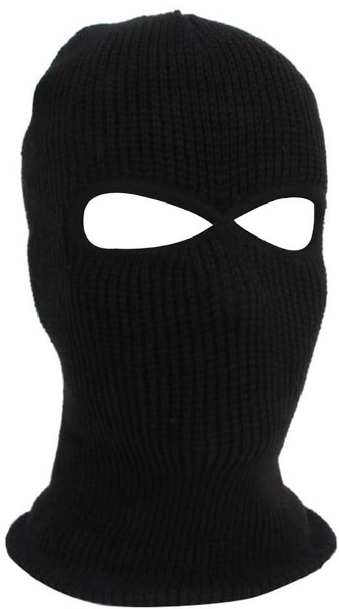 Knitted Ski Mask Winter Balaclava 2 Holes Ski Face Cover voor Winter Outdoor Multicolor