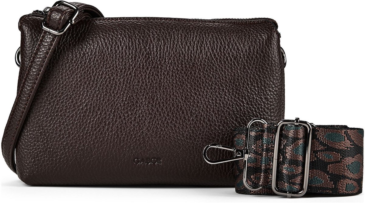 Gabor schoudertas Linda Cross Bag Dark Brown donkerbruin