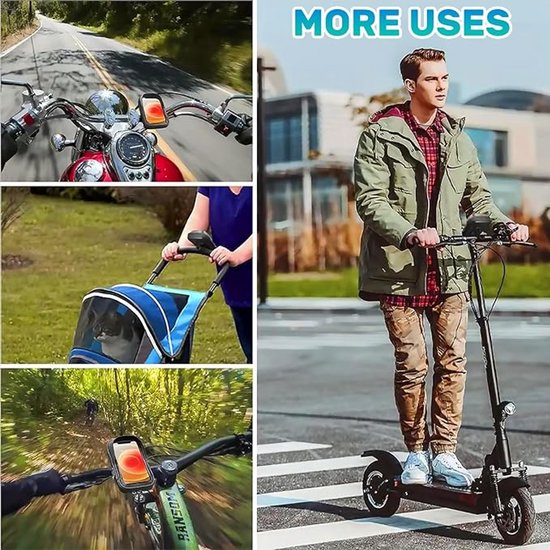 Waterdichte zwarte mobiele telefoon houder elektrische motorfiets rijden navigatie houder bergweg fiets touchscreen mobiele telefoon tas — afbeelding 2