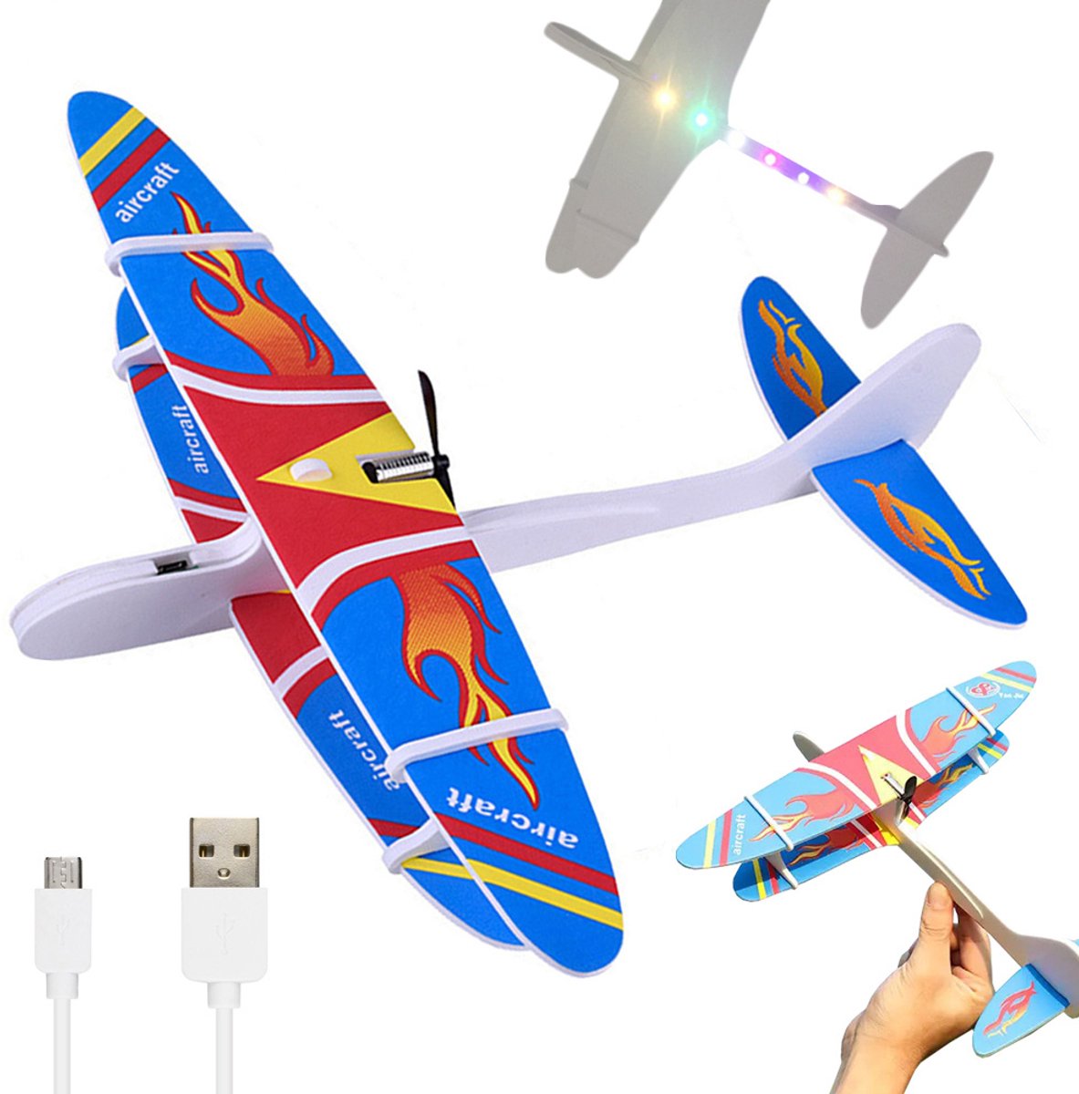 Vliegtuig Piepschuim - vliegend - schuim - usb - oplaadbaar - motor
