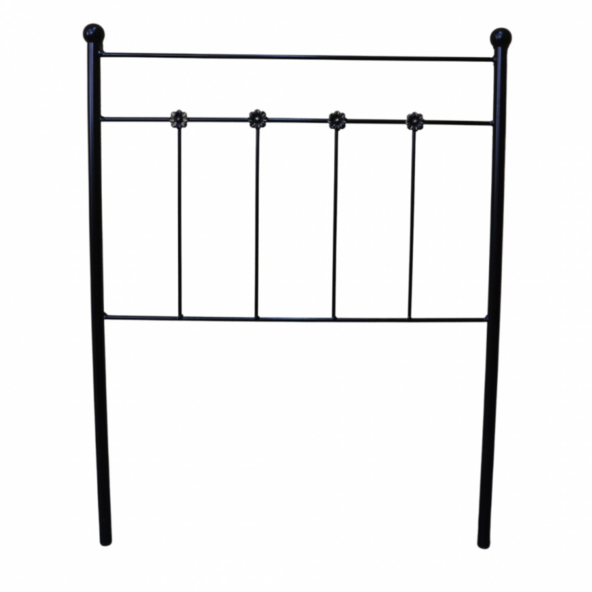 Smeedijzeren hoofdbord Ducal voor bed van 150 Zwart 158x125x4. Matris