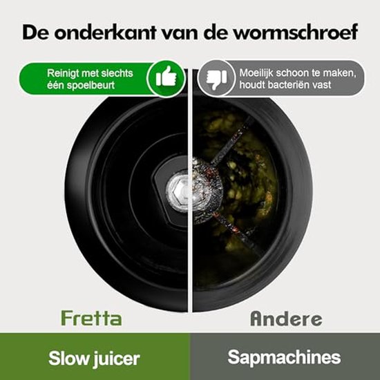 Slowjuicer - Fruitpers - Gezond Sap Maken - Extra Grote Opening - 1.8 Liter - Zilver — afbeelding 5