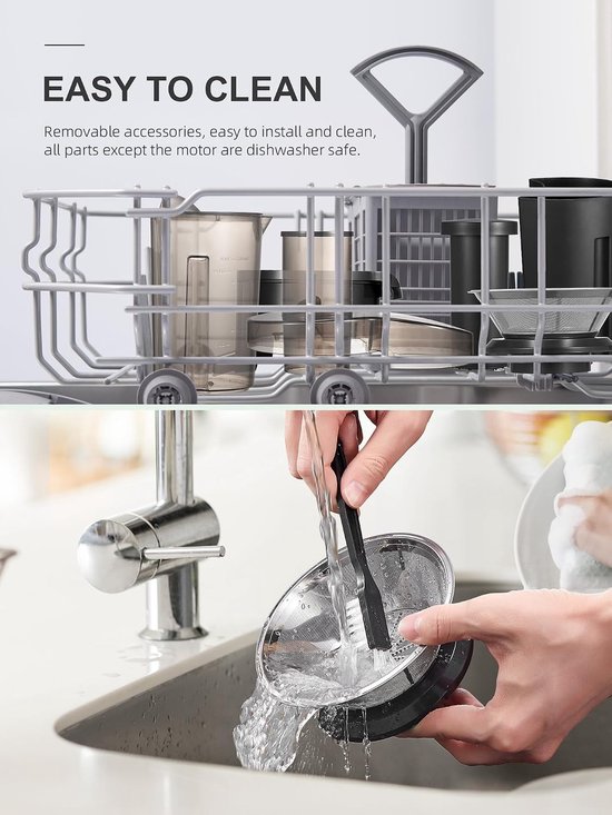 Centrifugale Juicer - Sapcentrifuge Vruchtensapmaker - Gezond Sap Maken - Brede Vulopening - 7.5 cm - Zilver — afbeelding 3