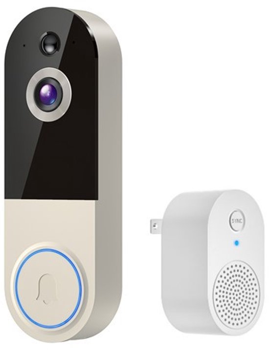 Deurbel draadloos - Videodeurbel - Slimme Deurbel - Deurbellen met camera - WiFi Deurbelcamera - Draadloze Videodeurbel met USB Gong - Voor Huis, Appartement en Kantoor - Betrouwbare huisbeveiliging - Wit — afbeelding 2