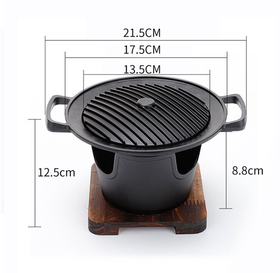 Draagbare houtskoolgrill - Anti-aanbak, gemakkelijk schoon te maken, perfect voor buiten, picknicks en kamperen — afbeelding 2