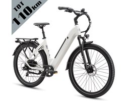 TTGO C5 E-Bike 27,5 Inch – Elektrische Fiets met 648Wh Uitneembare Accu – Tot 110 km – 250W 70Nm – Hydraulische Remmen - Shimano 7 Versnellingen - Wit