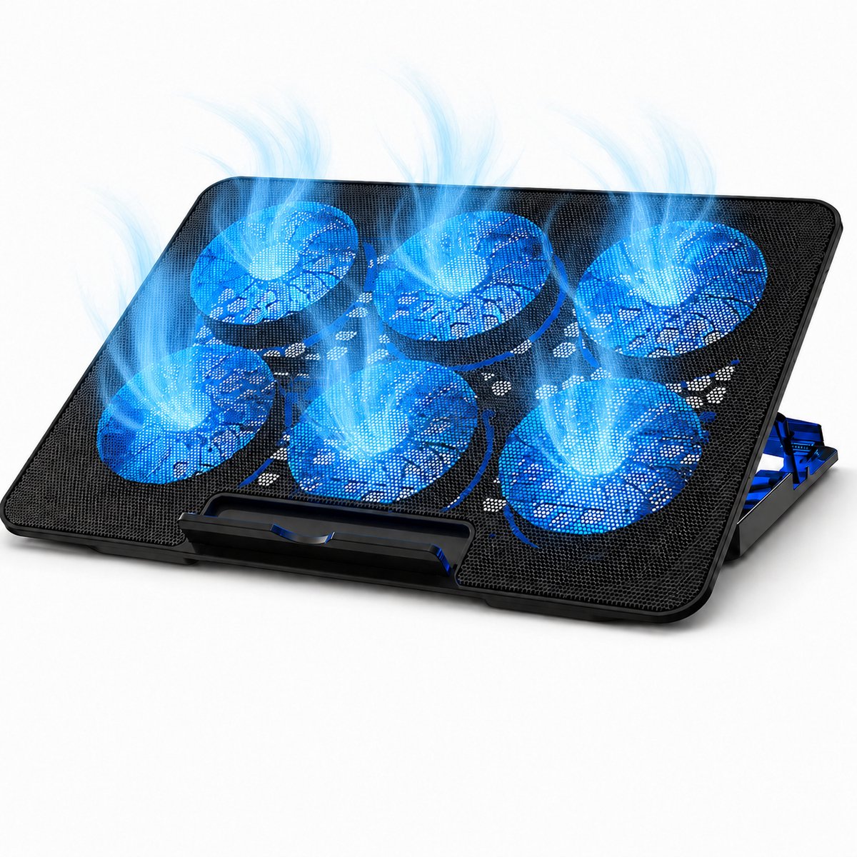 Laptop Cooler - 17 Inch - Verstelbaar - 6 Ventilatoren - Laptop Koeler - Cooling pad - Zwart