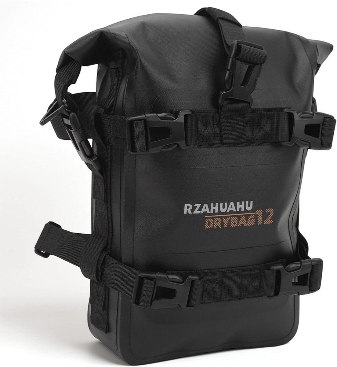 Waterdichte valbeugeltas voor motorfietsen - 4L snelsluiting, zwart, duurzaam polyester en TPU voor reizigers