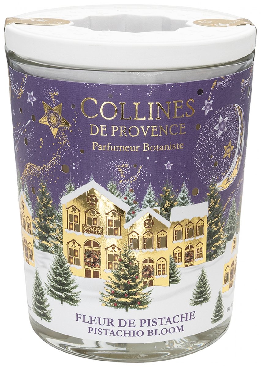Collines de Provence Kerstkaars 180 g (Geur : Pistache bloem)