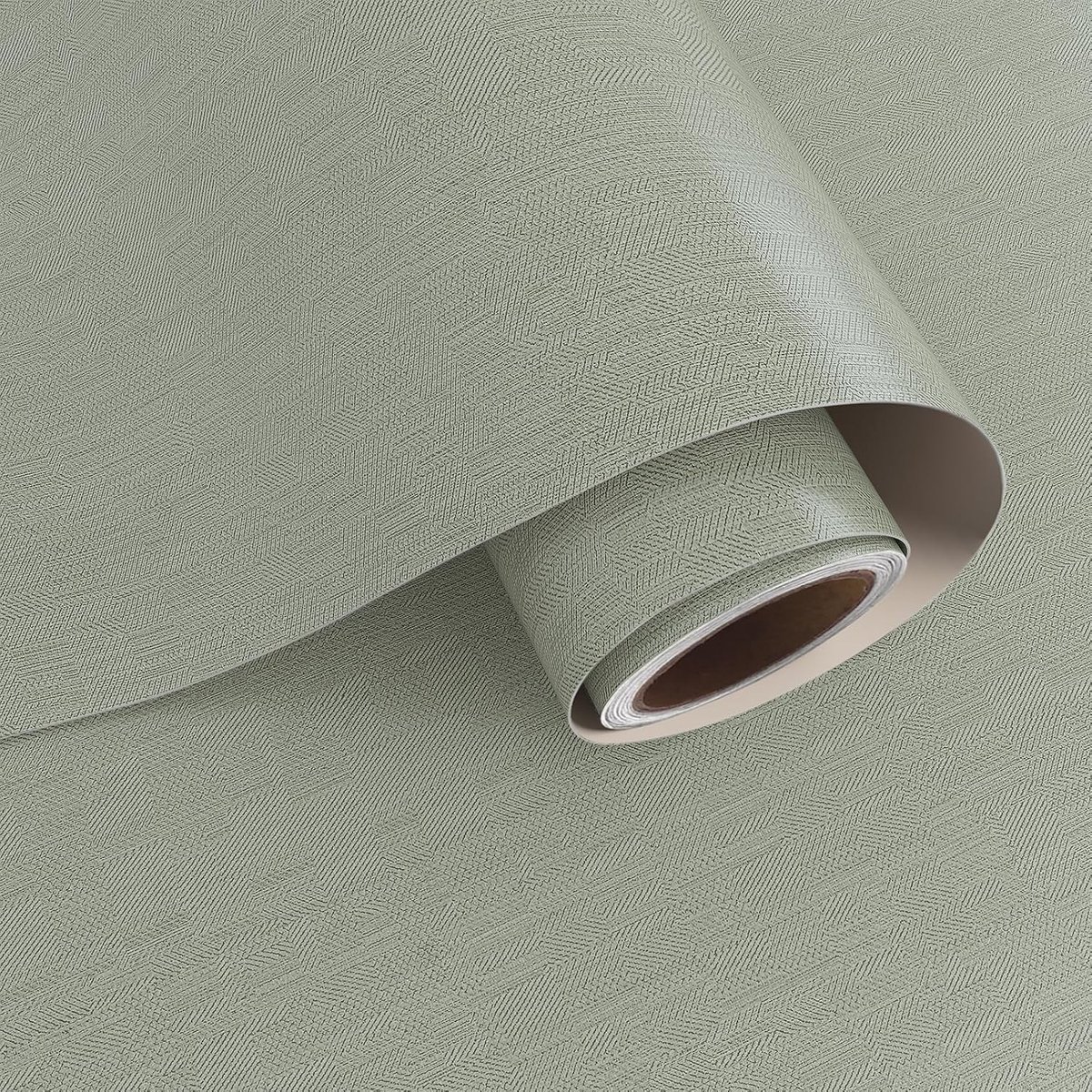 Sage Groene Nep Gras Behang Zelfklevend Woven Textiel Contactpapier 40cmx200cm Voor Woonkamer, Slaapkamer en Meubels