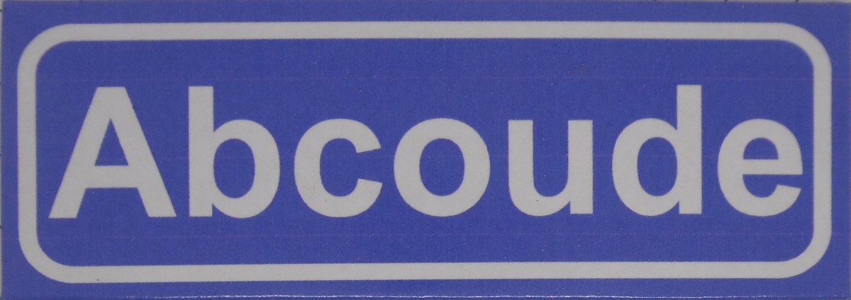 Souv© - koelkast magneet - plaatsnaam bord - kombord - souvenir - koelkastmagneetje - relatiegeschenk Abcoude