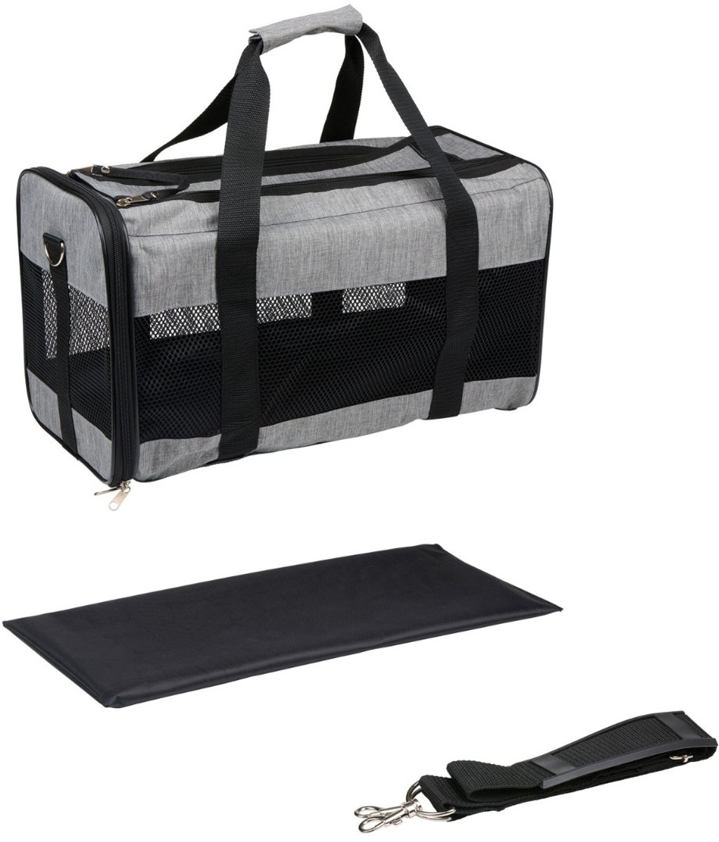 maxxpro Huisdier Draagtas - Reistas Hond of Kat tot 7 KG - Hondentas met Wasbare Mat en Ventilatiegaas - Kattentas met Schouderriem en Handgrepen - 45x25x27cm
