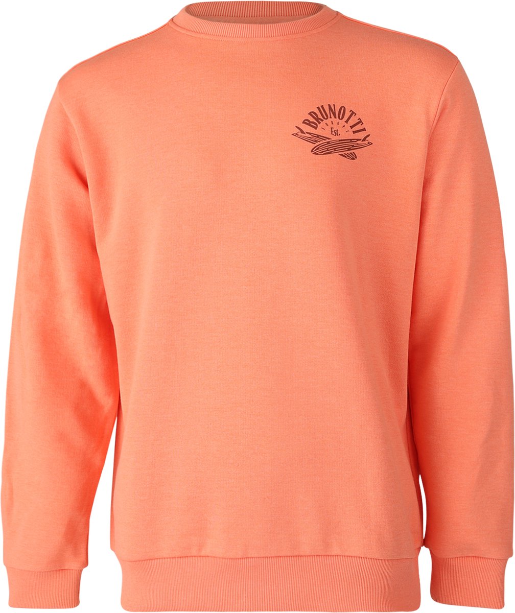 Brunotti Naval Heren Sweater Melon Crew Neck Trui Regular Fit Oranje