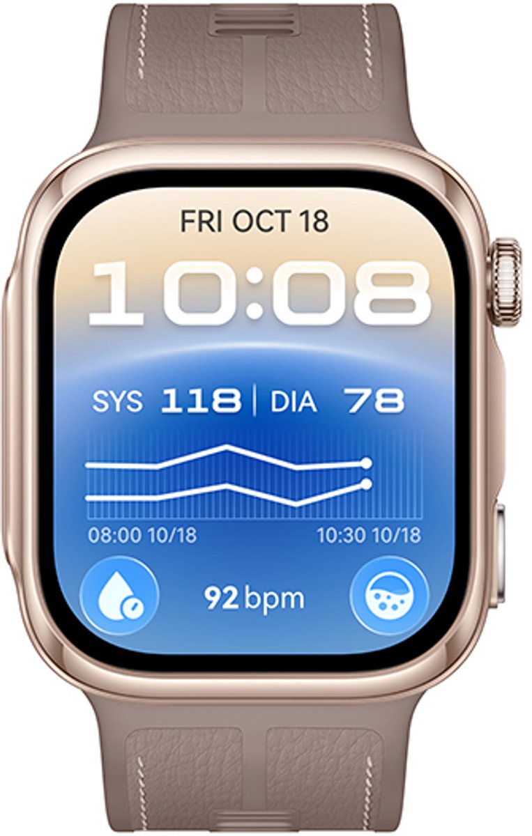 Huawei Watch D3 - Smartwatch - Smartwatch met gecertificeerde bloeddrukmeter | ECG | Compatibel met iOS en Android -Zand