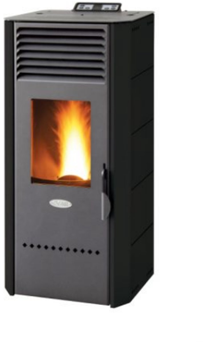 Fair BIO 80 Pelletkachel 8 kW – Compact Design – Hoog Rendement – Programmeerbaar – Voorventilatie – Zwart – Verwarmt tot 220 m³