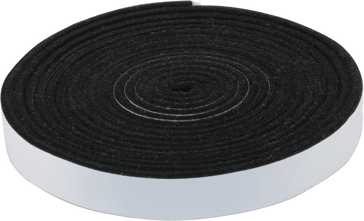 Hoge Temperatuur Grillafdichting, Zelfklevende Viltafdichting voor Rookoven en BBQ, Vuurvaste Tape voor BBQ Deksel, 1/2" x 1/8" 4.5m, Hittebestendig en Duurzaam