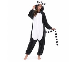 Maki aap onesie maat 146/152 - Dieren – Verkleedkleren - kinderen - jongens - meisjes - Huispak - Carnaval